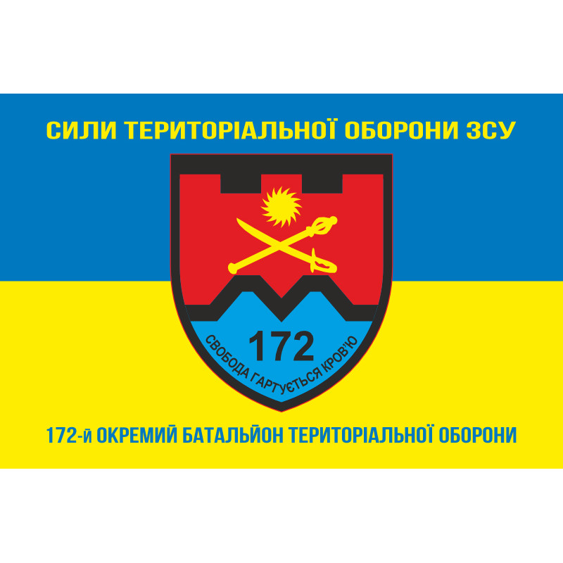 Прапор 172 ОБТрО (окремий батальйон ТрО) Сил ТрО ЗСУ. Варіант-06 Прапор 172 ОБТрО (окремий батальйон ТрО) Сил ТрО ЗСУ. Варіант-06
