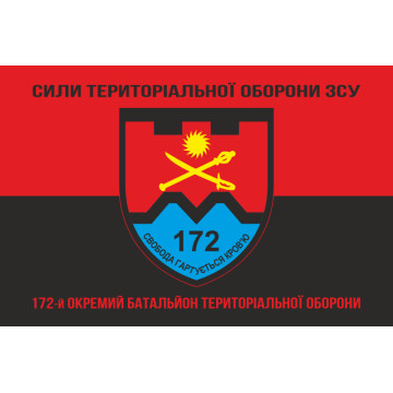 Прапор 172 ОБТрО (окремий батальйон ТрО) Сил ТрО ЗСУ. Варіант-08 Прапор 172 ОБТрО (окремий батальйон ТрО) Сил ТрО ЗСУ. Варіант-08