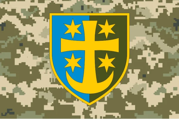 Прапор 21 АК (армійський корпус) ЗСУ. Варіант-06