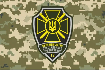 Флаг 12 ООСН (отдельный отряд специального назначения) ТрО ВСУ. Вариант-10 Флаг 12 ООСН (отдельный отряд специального назначения) ТрО ВСУ. Вариант-10