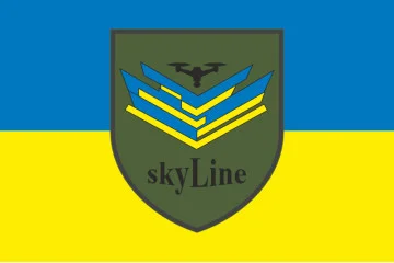 Флаг 432 ОББпС (отдельный батальон беспилотных систем) ВСУ «Skyline». Вариант-01