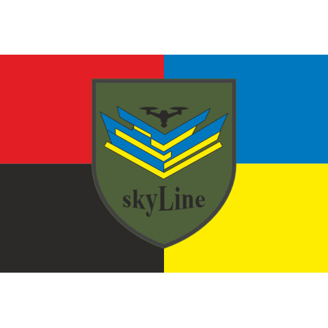 Флаг 432 ОББпС (отдельный батальон беспилотных систем) ВСУ «Skyline». Вариант-05
