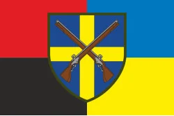 Прапор 144 ОМБр (окрема механізована бригада) ЗСУ. Варіант-05 Прапор 144 ОМБр (окрема механізована бригада) ЗСУ. Варіант-05