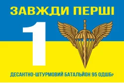 Флаг 1 ДШБ (десантно-штурмовый батальон) 95 ОДШБр ВСУ. Вариант-05