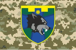 Прапор Батальйону «Самарівські вовки» 108 ОБрТрО Сил ТрО ЗСУ. Варіант-10 Прапор Батальйону «Самарівські вовки» 108 ОБрТрО Сил ТрО ЗСУ. Варіант-10