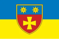 Прапор 143 ОМБр (окрема механізована бригада) ЗСУ. Варіант-01 Прапор 143 ОМБр (окрема механізована бригада) ЗСУ. Варіант-01