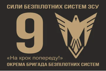 Флаг 9 ОБрБпС (отдельная бригада беспилотных систем) ВСУ «Винницкие скифы». Вариант-21 Флаг 9 ОБрБпС (отдельная бригада беспилотных систем) ВСУ «Винницкие скифы». Вариант-21