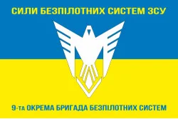 Флаг 9 ОБрБпС (отдельная бригада беспилотных систем) ВСУ «Винницкие скифы». Вариант-26 Флаг 9 ОБрБпС (отдельная бригада беспилотных систем) ВСУ «Винницкие скифы». Вариант-26