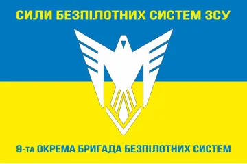 Флаг 9 ОБрБпС (отдельная бригада беспилотных систем) ВСУ «Винницкие скифы». Вариант-26 Флаг 9 ОБрБпС (отдельная бригада беспилотных систем) ВСУ «Винницкие скифы». Вариант-26