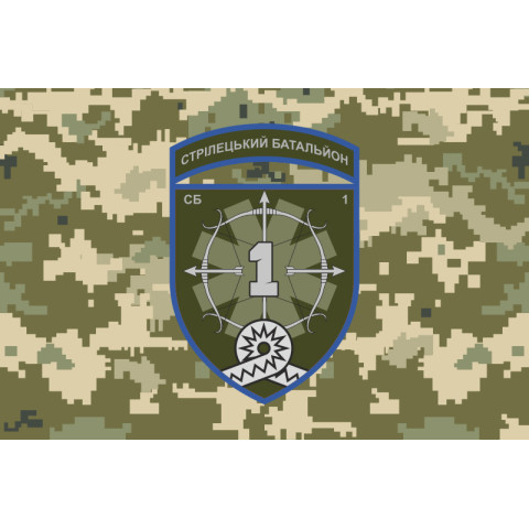Флаг 1 СБ (стрелковый батальон) 59 ОШБр ВСУ. Вариант-04