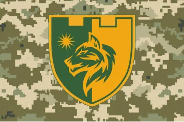 Прапор 515 ОБТрО (окремий батальйон ТрО) Сил ТрО ЗСУ «Залізні вовки». Варіант-10 Прапор 515 ОБТрО (окремий батальйон ТрО) Сил ТрО ЗСУ «Залізні вовки». Варіант-10