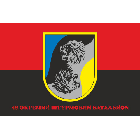 Флаг 48 ОШБ (отдельный штурмовой батальон) ВСУ. Вариант-09 Флаг 48 ОШБ (отдельный штурмовой батальон) ВСУ. Вариант-09