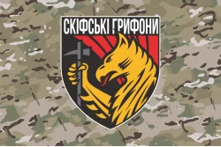Флаг 423 ОББС (отдельный батальон беспилотных систем) ВСУ «Скифские Грифоны». Вариант-13