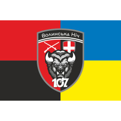 Прапор 107 Батальйону «Волинська ніч» 63 ОМБр ЗСУ. Варіант-05