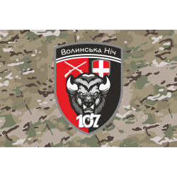 Прапор 107 Батальйону «Волинська ніч» 63 ОМБр ЗСУ. Варіант-06