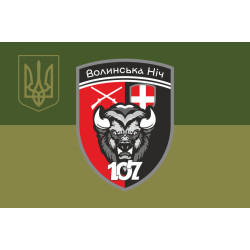 Прапор 107 Батальйону «Волинська ніч» 63 ОМБр ЗСУ. Варіант-07