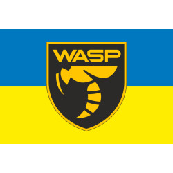 Флаг Подразделения БПЛА «WASP» Украинского легиона ВСУ. Вариант-01 Флаг Подразделения БПЛА «WASP» Украинского легиона ВСУ. Вариант-01