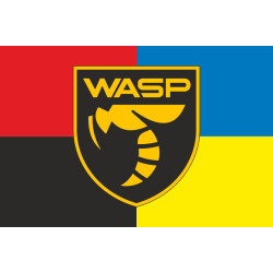 Флаг Подразделения БПЛА «WASP» Украинского легиона ВСУ. Вариант-05 Флаг Подразделения БПЛА «WASP» Украинского легиона ВСУ. Вариант-05