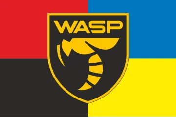 Флаг Подразделения БПЛА «WASP» Украинского легиона ВСУ. Вариант-05 Флаг Подразделения БПЛА «WASP» Украинского легиона ВСУ. Вариант-05