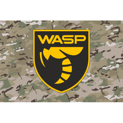 Флаг Подразделения БПЛА «WASP» Украинского легиона ВСУ. Вариант-06 Флаг Подразделения БПЛА «WASP» Украинского легиона ВСУ. Вариант-06