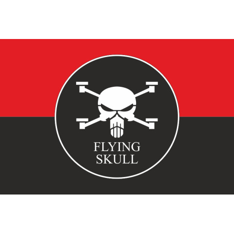 Флаг Роты ударных и разведывательных БПЛА «FLYING SKULL» 110 ОМБр ВСУ. Вариант-03