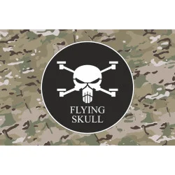 Прапор Роти ударних та розвідувальних БПЛА «FLYING SKULL» 110 ОМБр ЗСУ. Варіант-06 Прапор Роти ударних та розвідувальних БПЛА «FLYING SKULL» 110 ОМБр ЗСУ. Варіант-06