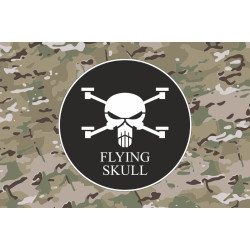 Прапор Роти ударних та розвідувальних БПЛА «FLYING SKULL» 110 ОМБр ЗСУ. Варіант-06