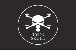 Прапор Роти ударних та розвідувальних БПЛА «FLYING SKULL» 110 ОМБр ЗСУ. Варіант-08 Прапор Роти ударних та розвідувальних БПЛА «FLYING SKULL» 110 ОМБр ЗСУ. Варіант-08