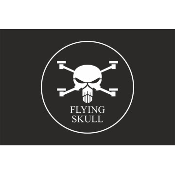 Флаг Роты ударных и разведывательных БПЛА «FLYING SKULL» 110 ОМБр ВСУ. Вариант-08