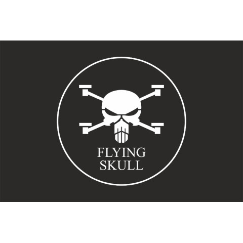 Флаг Роты ударных и разведывательных БПЛА «FLYING SKULL» 110 ОМБр ВСУ. Вариант-08