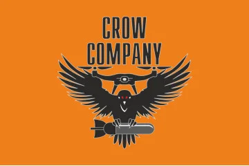 Флаг Роты ударных БПЛА «Crow Company» 15 БрОН НГУ. Вариант-01 Флаг Роты ударных БПЛА «Crow Company» 15 БрОН НГУ. Вариант-01