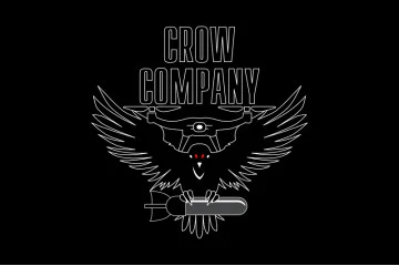 Флаг Роты ударных БПЛА «Crow Company» 15 БрОН НГУ. Вариант-02 Флаг Роты ударных БПЛА «Crow Company» 15 БрОН НГУ. Вариант-02