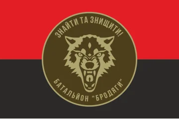 Флаг 431 ОББС (отдельный батальон беспилотных систем) ВСУ «Бродяги». Вариант-03