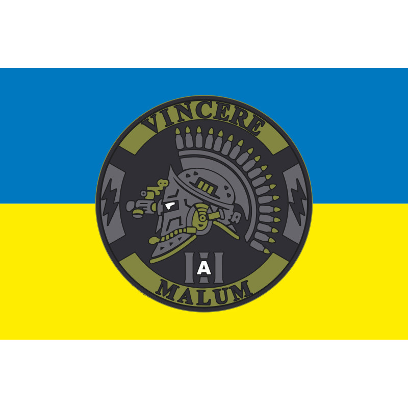 Прапор Підрозділу «Vincere Malum» ГУР МОУ. Варіант-01 Прапор Підрозділу «Vincere Malum» ГУР МОУ. Варіант-01