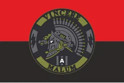 Прапор Підрозділу «Vincere Malum» ГУР МОУ. Варіант-02 Прапор Підрозділу «Vincere Malum» ГУР МОУ. Варіант-02
