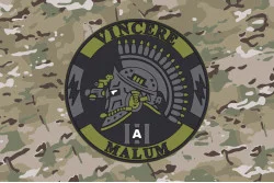 Прапор Підрозділу «Vincere Malum» ГУР МОУ. Варіант-04 Прапор Підрозділу «Vincere Malum» ГУР МОУ. Варіант-04