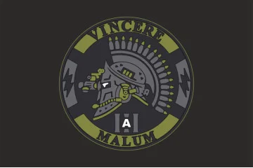 Флаг Подразделения «Vincere Malum» ГУР МОУ. Вариант-06