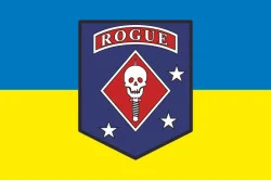 Флаг Команды «Rogue» ГУР МОУ. Вариант-02 Флаг Команды «Rogue» ГУР МОУ. Вариант-02