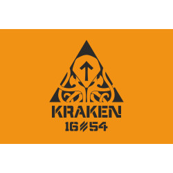 Флаг 21 ОПБпС (отдельный полк беспилотных систем) «KRAKEN 1654» ВСУ. Вариант-01