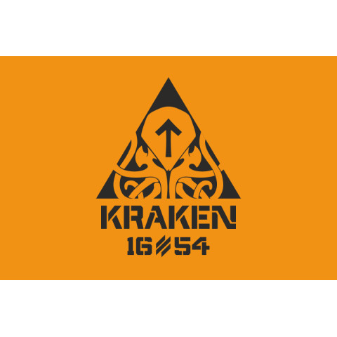 Флаг 21 ОПБпС (отдельный полк беспилотных систем) «KRAKEN 1654» ВСУ. Вариант-01 Флаг 21 ОПБпС (отдельный полк беспилотных систем) «KRAKEN 1654» ВСУ. Вариант-01