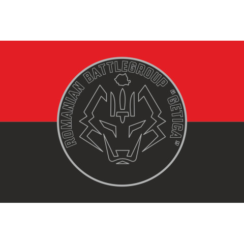 Флаг Румынской боевой группы «GETICA» ГУР МОУ. Вариант-02 Флаг Румынской боевой группы «GETICA» ГУР МОУ. Вариант-02