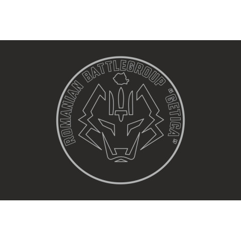 Флаг Румынской боевой группы «GETICA» ГУР МОУ. Вариант-06 Флаг Румынской боевой группы «GETICA» ГУР МОУ. Вариант-06