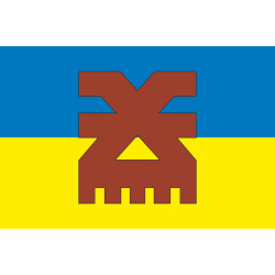 Флаг Роты ударных БПЛА «Khorne Group» 116 ОМБр ВСУ. Вариант-02