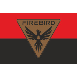 Флаг Спецподразделения операторов FPV-дронов ГУР МОУ «Firebird». Вариант-02 Флаг Спецподразделения операторов FPV-дронов ГУР МОУ «Firebird». Вариант-02