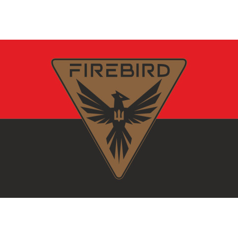 Флаг Спецподразделения операторов FPV-дронов ГУР МОУ «Firebird». Вариант-02 Флаг Спецподразделения операторов FPV-дронов ГУР МОУ «Firebird». Вариант-02
