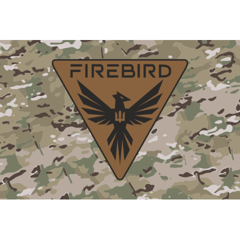Флаг Спецподразделения операторов FPV-дронов ГУР МОУ «Firebird». Вариант-04 Флаг Спецподразделения операторов FPV-дронов ГУР МОУ «Firebird». Вариант-04