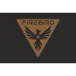 Флаг Спецподразделения операторов FPV-дронов ГУР МОУ «Firebird». Вариант-06