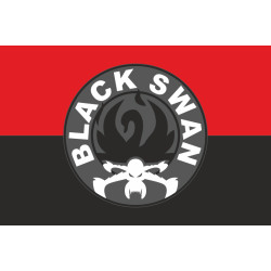 Прапор Групи ударних БПЛА «Black Swan» ЗСУ. Варіант-02 Прапор Групи ударних БПЛА «Black Swan» ЗСУ. Варіант-02