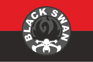 Флаг Группы ударных БПЛА «Black Swan» ЗСУ. Вариант-02 Флаг Группы ударных БПЛА «Black Swan» ЗСУ. Вариант-02