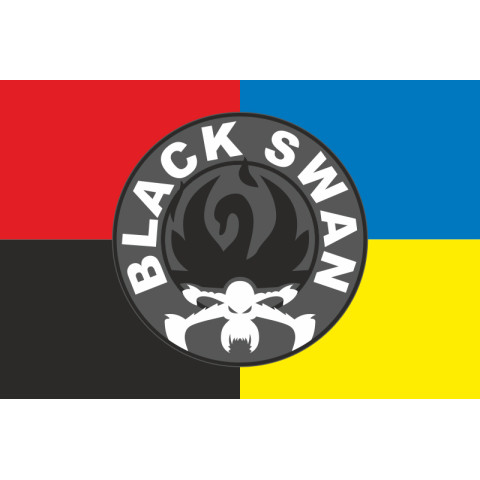 Прапор Групи ударних БПЛА «Black Swan» ЗСУ. Варіант-03
